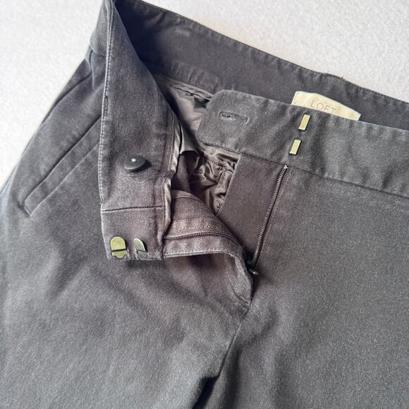 Ann Taylor Loft Black Chino Capri Size 4 - Picture 3 of 4